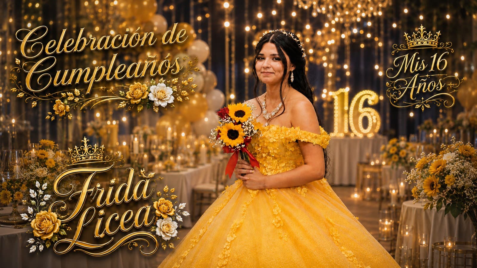 Frida Licea’s 16th birthday album cover
